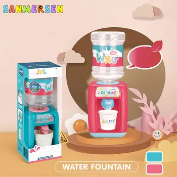 

Children's Mini Water Dispenser Toy Electric Sound And Light Simulation Play House Beverage Dispenser Educational Kitchen Toy