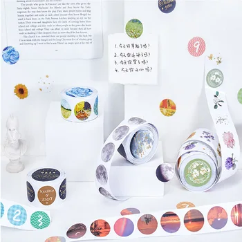 

6 Style Bullet Journaling Deco Adhesive Tapes for Kids DIY Scrapbooking Sticker Label Masking Tape Japanese Stationery Supplies