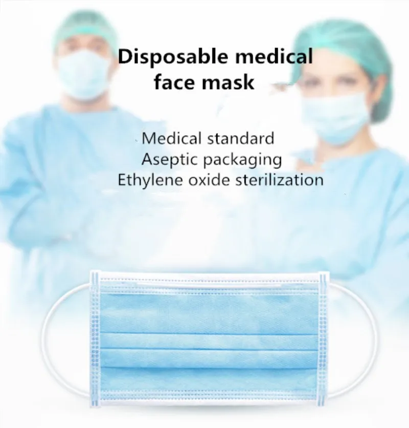 

50 Pcs Mask 3 Layers Dustproof Mask Face Mask Set Anti-dust Elastic Masks