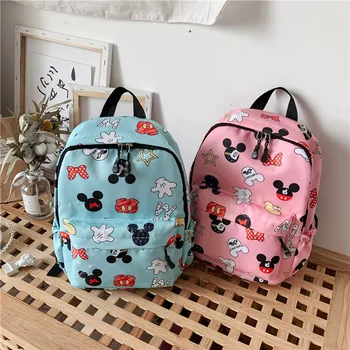 

Disney Cute Mickey School Bag Minnie for Boys Girls baby Bag Children Backpack Kindergarten Backpack kid School Bags Satchel