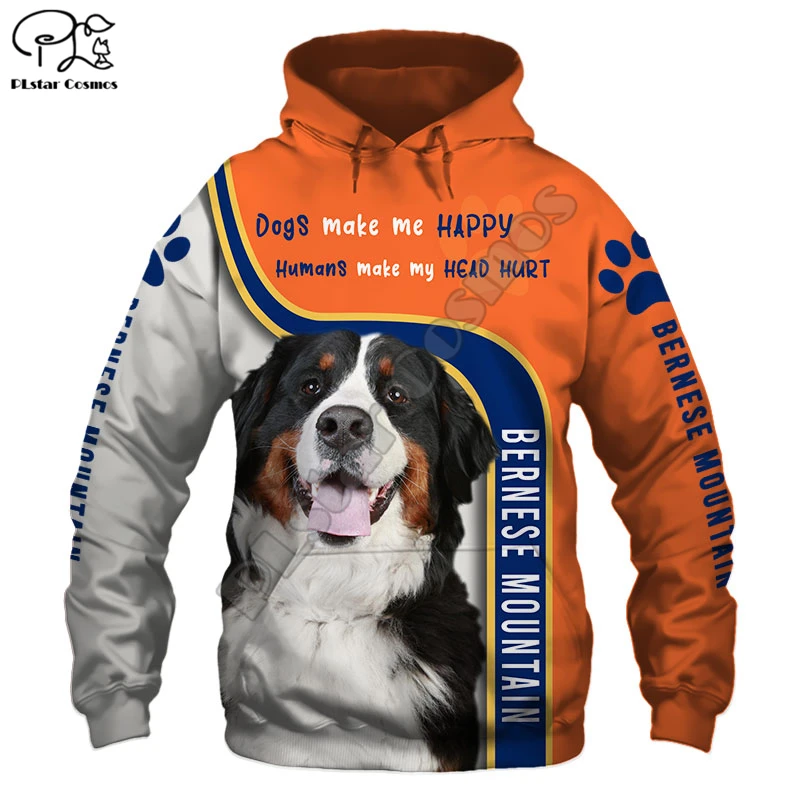 

Новинка, модные мужские/женские толстовки PLstar Cosmos с 3D принтом красивой собаки, милый свитшот с капюшоном на молнии с животными, повседневная одежда D2