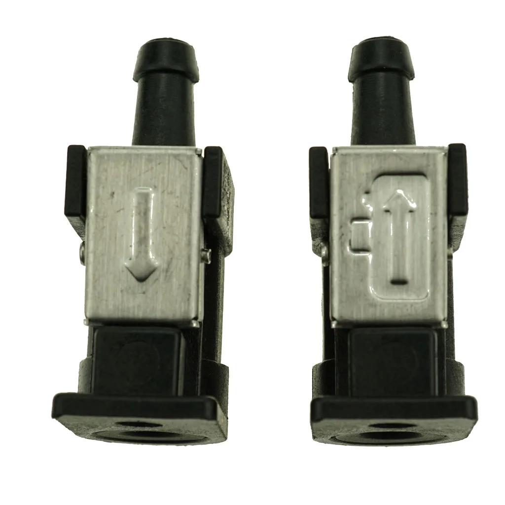 2pcs 5/16 inch 8mm Fuel Line Hose Adapter Fitting Pipe Connector for Yamaha Engine Side & Tank Connection (Black)