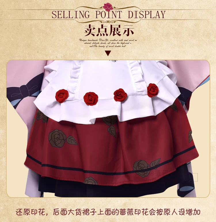 Rozen Maiden, костюм для косплея на 15-летие Shinku, униформа на Хэллоуин, рубашка+ юбка+ фартук+ перчатки+ шляпа+ бант+ воротник+ накидка, S-XXXL