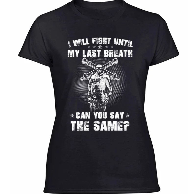 Новая модная футболка с принтом «Artilleryman I'll Fight Until My последнего дыхания Can», армейская зеленая футболка, топ, футболка, европейский размер, S-5xl, с круглым вырезом