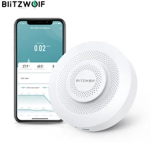 BlitzWolf BW-AR01 2 4GHz Wi-Fi detektor jakości powietrza z czujnikiem temperatury wilgotności formaldehydu lzo i CO2 Track 5 w 1 tanie tanio NONE CN (pochodzenie) Gotowa do działania