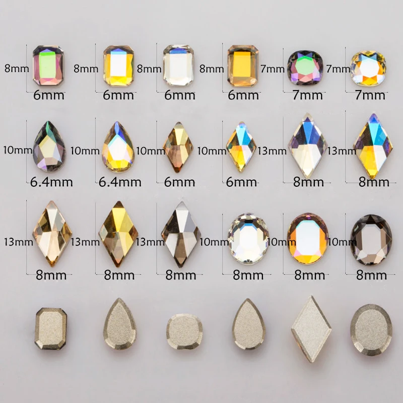 Стразы с блестками стеклянные стразы плоским камнем аксессуары для