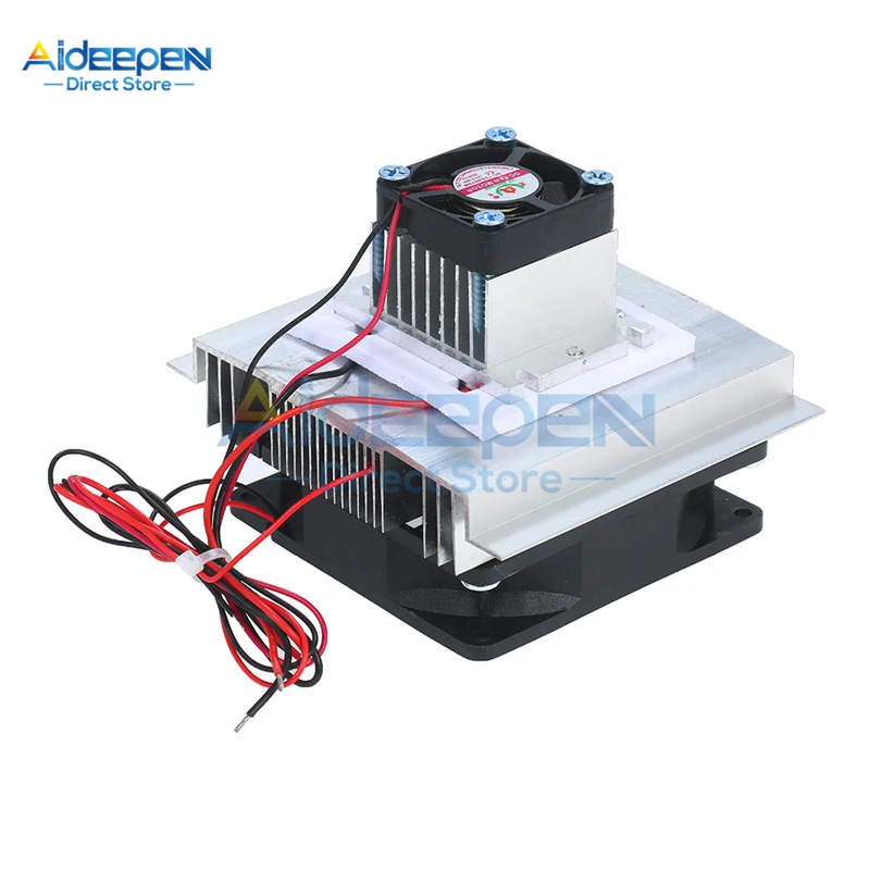 DC 12V 60W Thermoelectric Peltier Refrigeration Cooler Semiconductor Air Conditioner Cooling System With Fan DIY | Инструменты