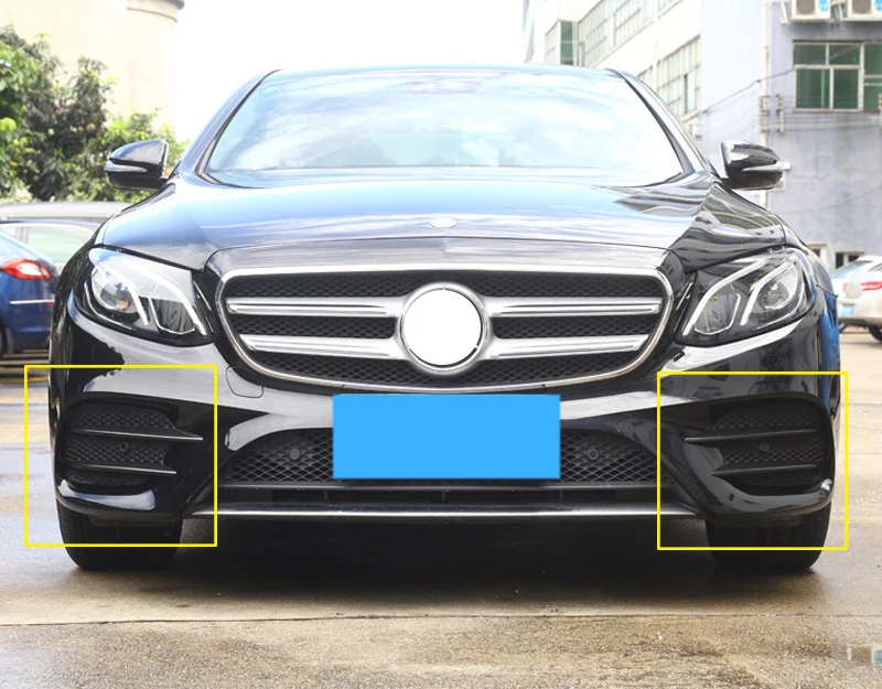 ABS-Plastic-Carbon-Fiber-Color-Front-Fog-Lamp-Cover-Trim-For-Mercedes-Benz-E-Class-W213