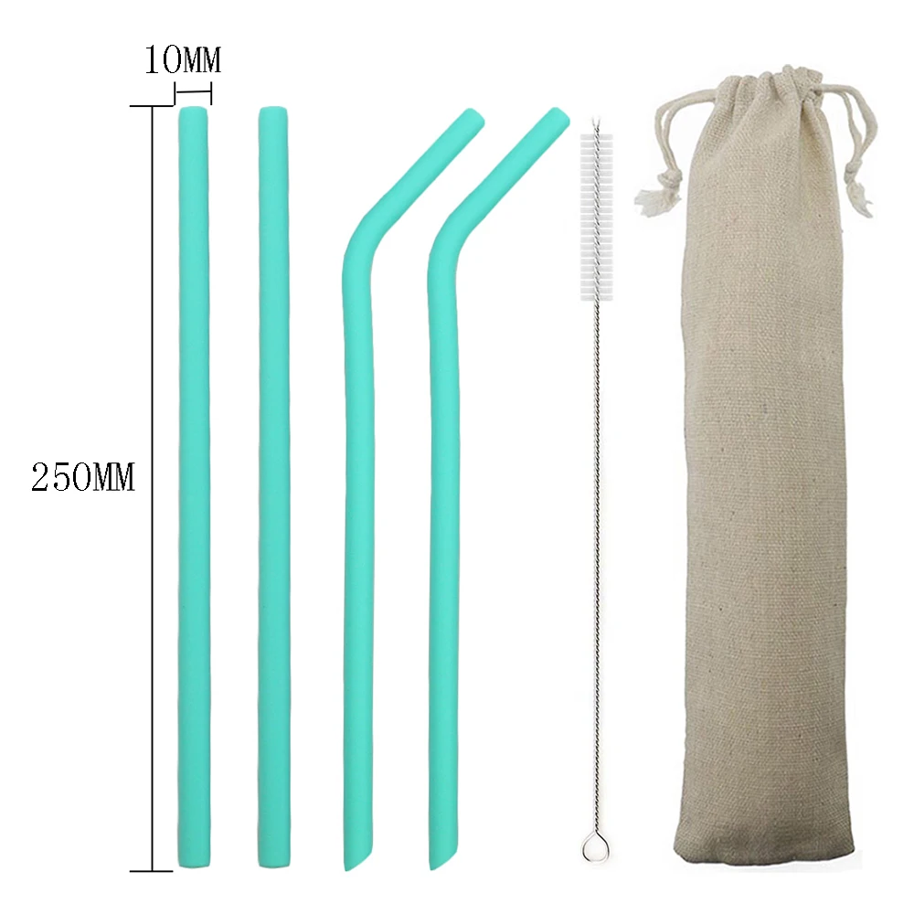 6 шт./компл. силиконовые гибкие трубочки для напитков ширина 8 мм|Соломинки питья| |