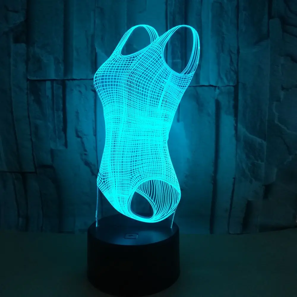 Black base Модель одежды 3D огни красочные визуальные стерео-подсветка светодиодный градиентный сенсорный пульт дистанционного управления огни креативный подарок огни для спальни - Испускаемый цвет: Black base