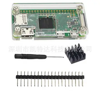 

200pcs 4 in 1 kit Acrylic Case + Heat Sink + Screwdriver + GPIO Connector for Raspberry Pi Zero V1.3