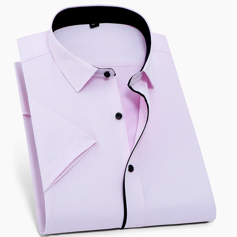Мужская Летняя однотонная приталенная рубашка Размеры S ~ 8XL|mens dress shirts|dress shirtfit men |