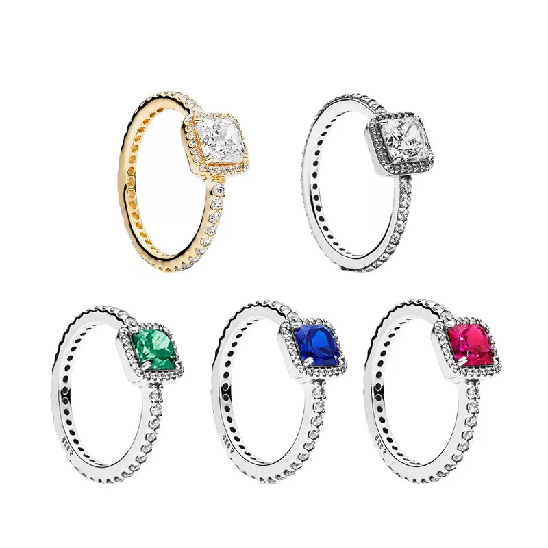 

Classic Original Pan 1:1 Eternal grace Dazzling Crystal Ring 925 Sterling Silver Rings For Women Wedding Luxury Jewelry Gift