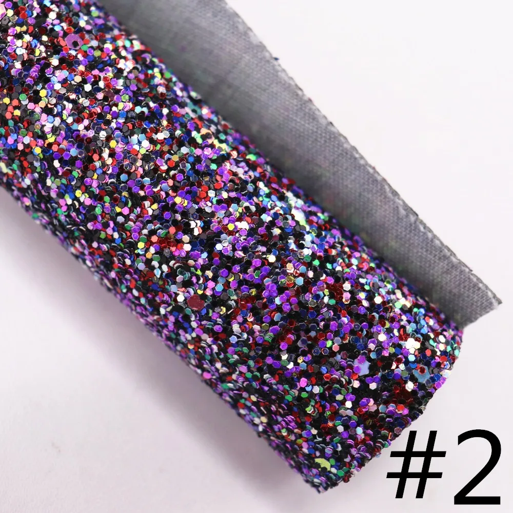 30x134cm Roll Mint Green Purple Blue Pink Red Mix Color Shiny Chunky Glitter Fabric For Shoes Bow Earring DIY AY143