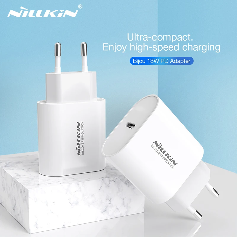 Для Xiaomi Poco X3 NFC USB C зарядное устройство типа NILLKIN PD с кабелем 18 Вт настенное для iPad