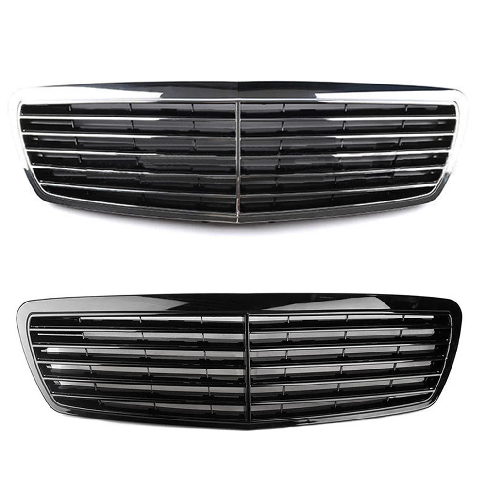 Передняя решетка радиатора для Mercedes-Benz E-Class W211 E200 E240 E280 E320 2003 2004 2005 2006 черный хром