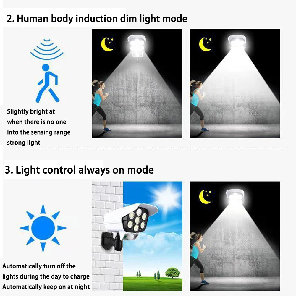 Solar ao ar Lâmpada de Parede à Prova Spotlight para Jardim Livre Monitor Analógico Indução Humana 3 Modo 77led Dwaterproof Água Powerfull Caminho Luz Pir 5 Computers & Electronics