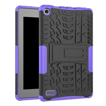 

Stand Cover For Amazon Kindle Fire HD7 2017 Drop Ship Rubber Shockproof Hybrid Hard Case For Kindle Fire HD7 Funda+Stylus Pen.