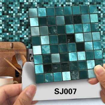 

Modern Flat Stickers Waterproof Anti-Slip Pvc Stickers For Wall Home Kitchen Decor Tile Sticker 25Pcs