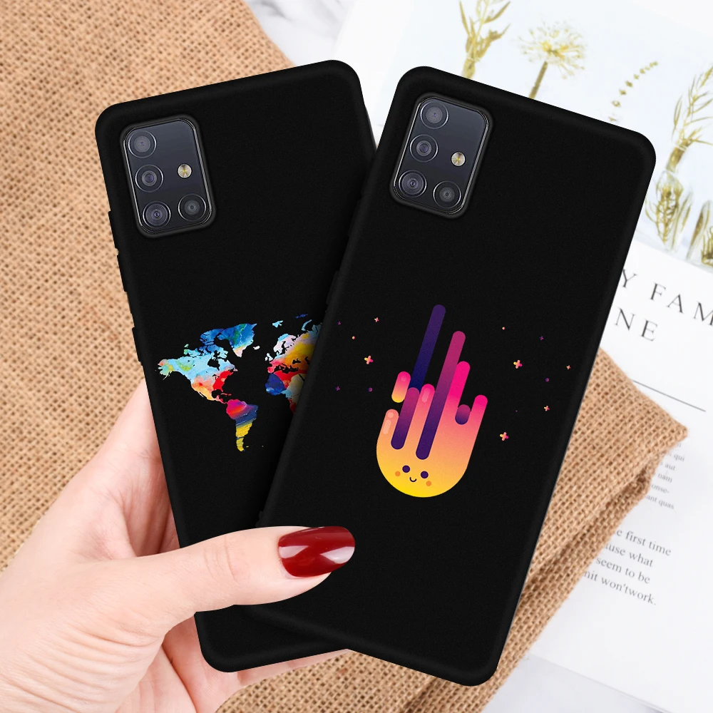 Роскошный модный ТПУ чехол для телефона Samsung Galaxy A51 A71 A50 матовый Силиконовый