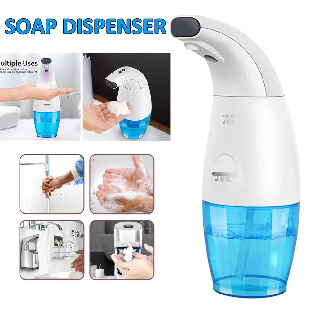 

330ml Automatic Sensor Foam Soap Dispenser Smart Induction Liquid Soap Dispenser Touchless Hand Washer for Kitchen Bathroom