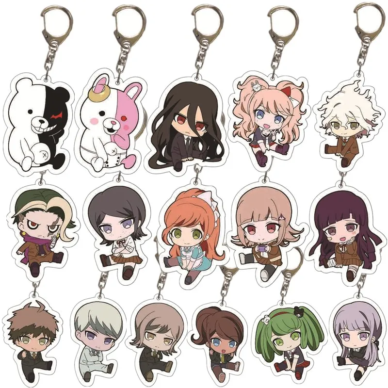 Danganronpa Monokuma Naegi Макото Kirigiri Киоко Monomi брелок с символом Косплэй акриловый кулон