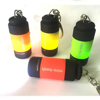 

Mini Keychain Flashlight100Lumen Built-in Battery USB Rechargeable Small Pocket LED Torch Outdoors Waterproof Camping Flashlight