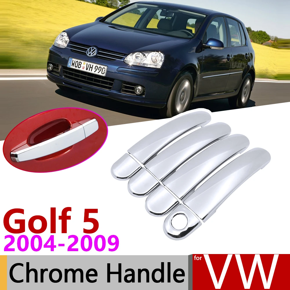 for Volkswagen VW Golf 5 MK5 Golf V Rabbit 1K GTI 2004~2009 Chrome Door  Handle Cover Car Accessories Stickers Trim Set 2005 2008|Car Stickers| -  AliExpress