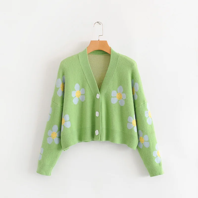green sweater