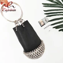 Роскошная модная металлическая кисть из искусственной замши женские вечерние женская сумочка клатч дамские сумки Сумка вечерняя сумка повседневная сумка-мешок