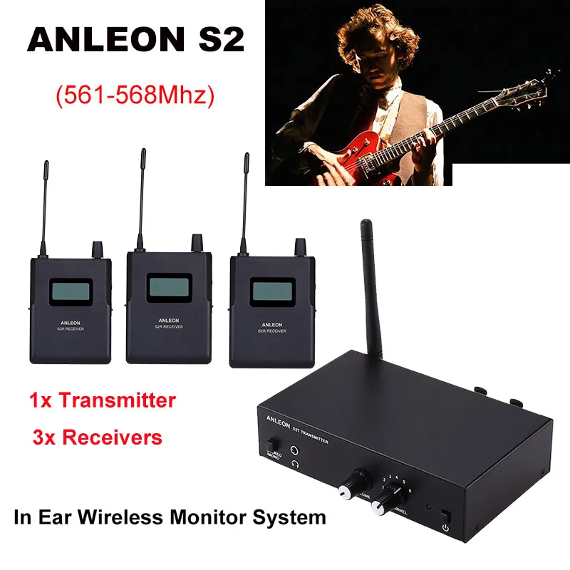 Для ANLEON S2 UHF стерео Беспроводная система монитора 670-680 МГц 4 частоты профессиональная цифровая сценическая внутриканальная система монитора