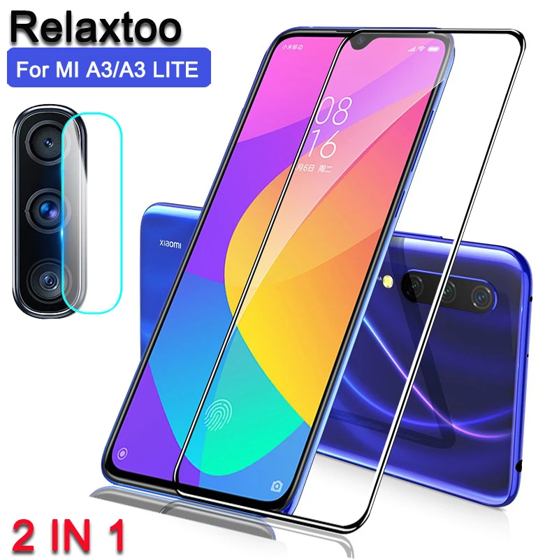 2 в 1 закаленное стекло для Xiaomi mi A3 CC9 a3 cc9 Защитная пленка экрана Xiao lite cc9e cc 9e a3lite |