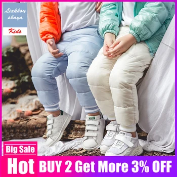 

Winter Kids Warm Pants Candy Color Little Girls & Boys Cotton Padded Pants Children's Thick Cotton Trousers For Girls Snow Wear