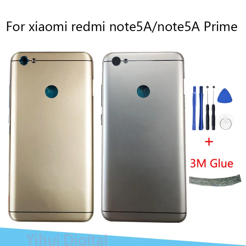 Крышка батарейного отсека для Xiaomi Redmi Note 5A Задняя стеклянная крышка задняя