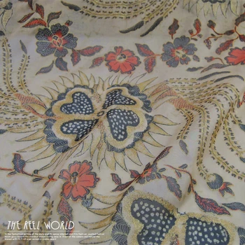 

LEO&LIN Gold Powder Flower Naturals Real Silk Gold Powder Chiffon Light through Dress Shirt Lining Cloth DIY Sewing Tissue