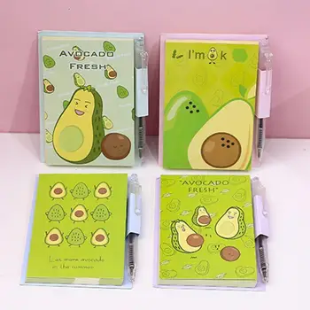 

Kawaii Avocado Pattern With Ballpoint Pen Notepad Diary Book Exercise Book Escolar Papelaria School Office Supply 1pcs