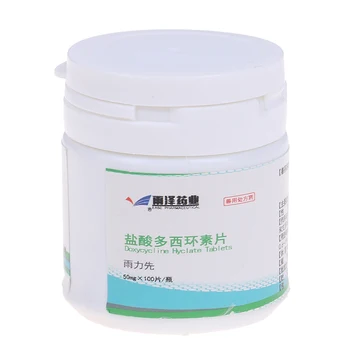 

1 Bottle Doxycycline Hydrochloride Tablets 50mg Anticatarrhals 100 Tablets
