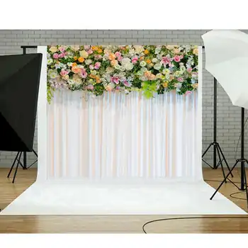 

1PCS 210x150cm Rose Flower Wedding Photography Backdrops Wall Background Cloth Wedding Scene Decor Studio Props