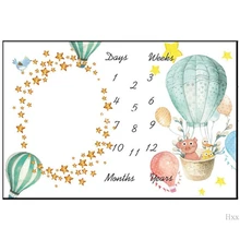 Новое Детское одеяло для фотосъемки с рисунком воздушного шара, фланелевое одеяло s