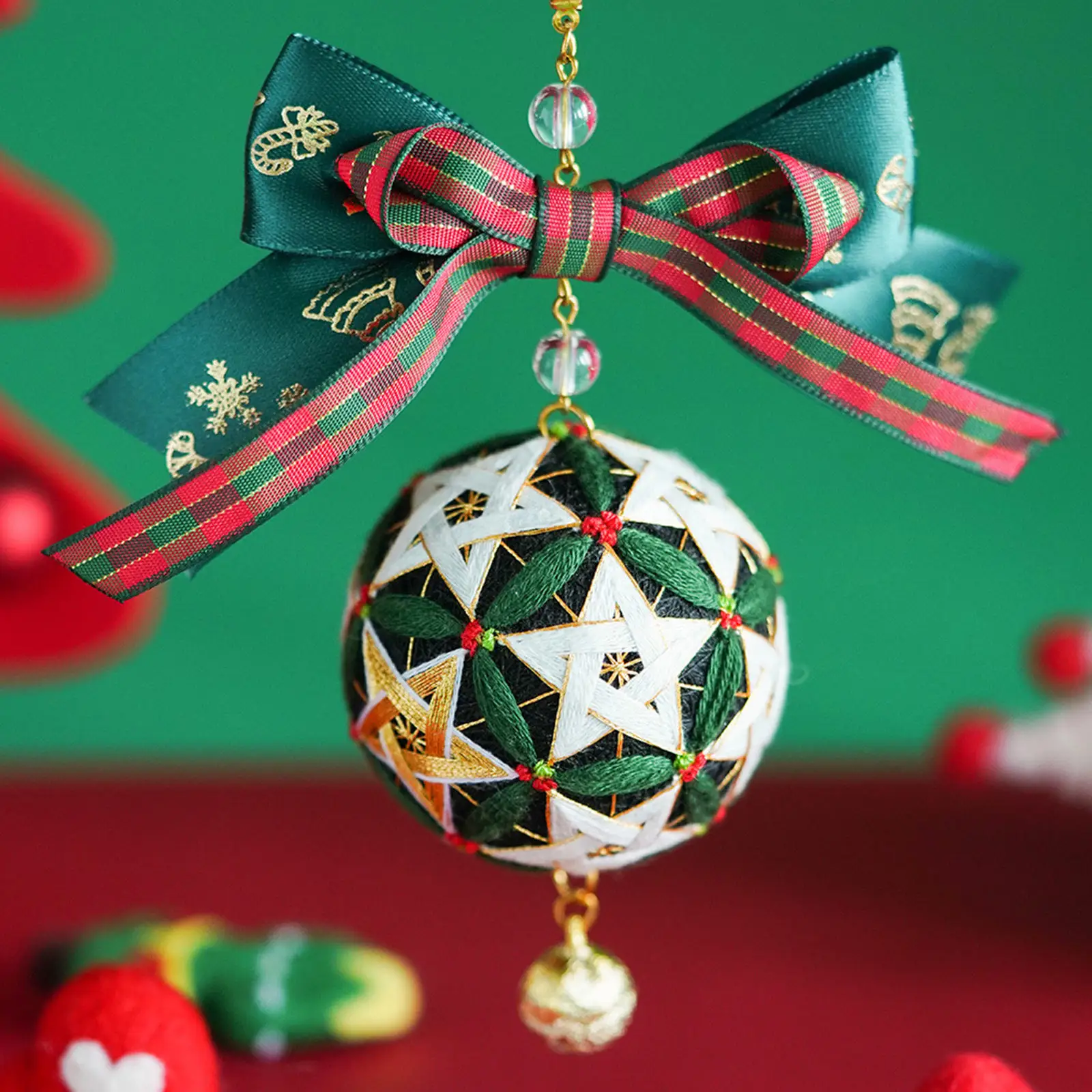 Temari Balls Handmade Floral Needles Threads Tools for Kids Adults Starter