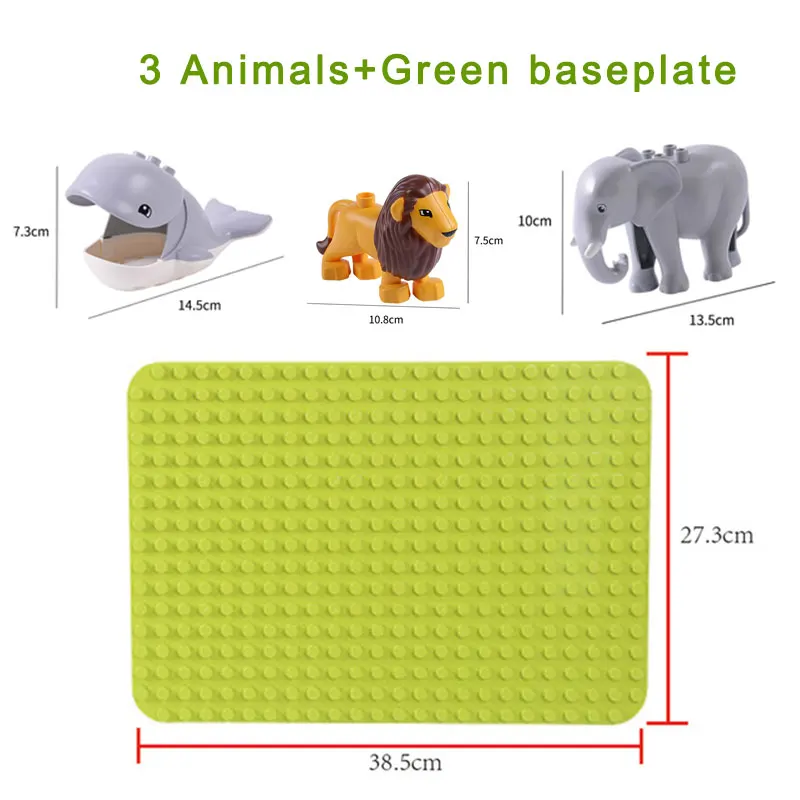Фигурки модели животных большие строительные блоки наборы детские развивающие