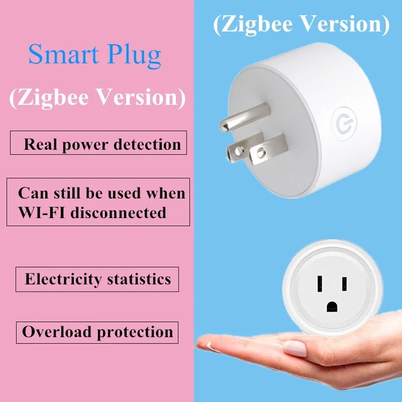 SZDOIT 1/2pcs Zigbee Smart Plug/Smart Outlet Works with Echo Plus Hub, Philips Hue,SmartThings,Google Home(Hub Required 3.0) - AliExpress