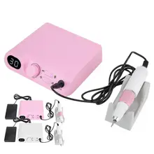 Портативный электрический шлифовальный полировальный станок для ногтей, ЖК-сверло для ногтей, инструменты для маникюра 100-240 В