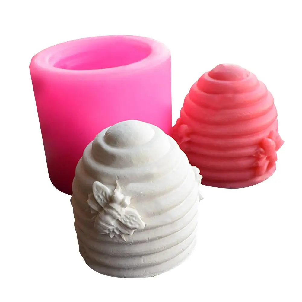 Bee Diy Aromatherapy Plaster Candle 3d Silicone Mold Clay