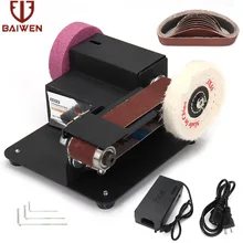 

DIY Polishing Grinding Machine Cutter Mini Electric Belt Sander 7-Speed Adjustment Edges Sharpener Multifunctional Grinder