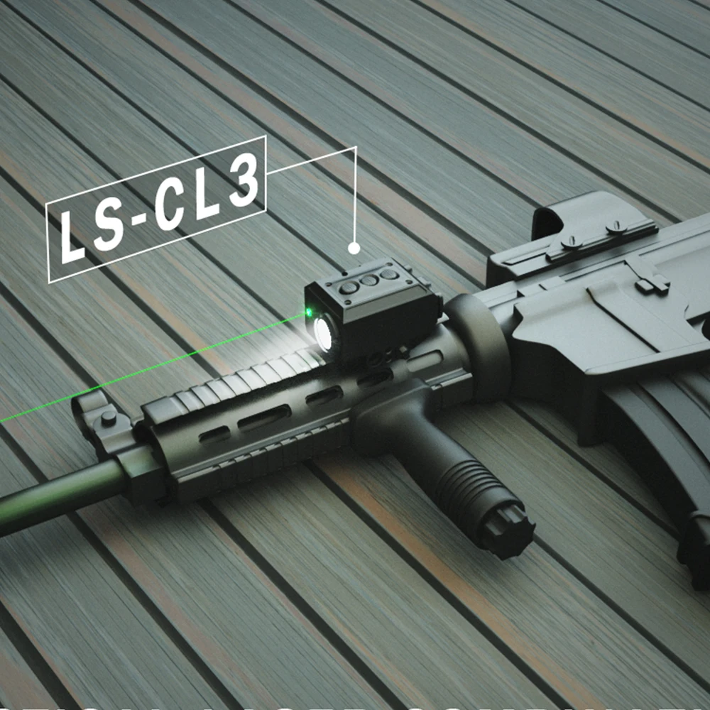 Laserspeed тактический пистолет-светильник Glock и зеленый лазер комбинированный лазерный прицел Страйкбольное Оружие Пистолет вспышка светильник с индикатором работы