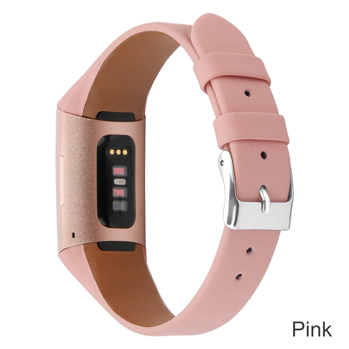 Essidi Geniune кожаный ремешок для Fitbit Charge 3 умный браслет застежка для Fitbit Charge 3 браслет петля - Цвет: Розовый