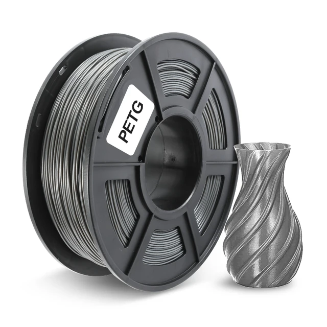 PETG 1.75 mm Filament PETG PLA PLUS SILK ABS 3D Printer Filament 3D Printing Materials Good Toughness PETG-Gray