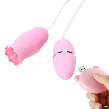 

Egg licking USB charging vaginal licker 10 frequency vibration egg skipping female self comforter adult products wholesale