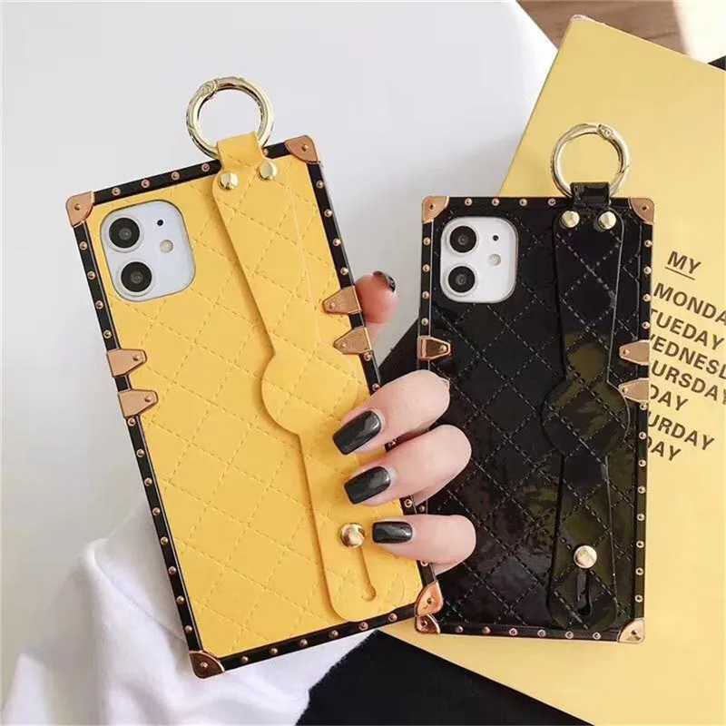 Чехол для телефона с ремешком iphone 12 Mini 11 pro max XS MAX XR X монохромный кожаный чехол 7 8 6